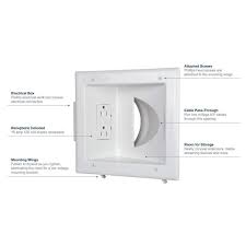 Duplex Cable Pass Through Wall Plate