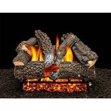 American Gas Log Aspen Whisper 30 In 80000 Btu Natural Gas Burner Kit Vented Gas Fireplace Logs And Remote In Brown Aw30lw2pss101r