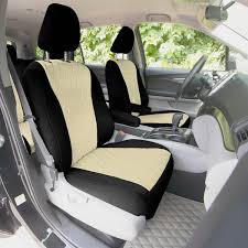 Fh Group Neoprene Custom Fit Seat Covers For 2016 2022 Honda Pilot 26 5 In X 17 In X 1 In Front Set Beige