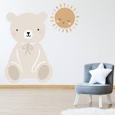 Teddy Bear Sun Nursery Wall Sticker