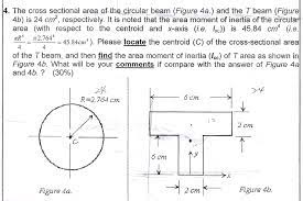 solved 4 the cross sectional area of