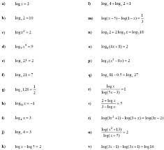 Solving Exponential And Logarithmic