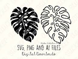 Monstera Leaf Outline Icon Svg Png And