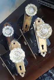 Antique Glass And Brass Door Knobs Art