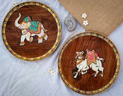 Wooden Wall Plates Indian