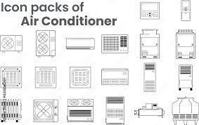 Vector Icon Packs Of Air Conditioners