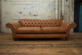 Tan Leather Chesterfield Sofa British