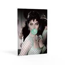 Ava Gardner Teal Blue Bubble Gum