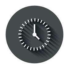 Clock Countdown Icon In Flat Style