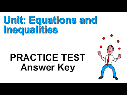 Practice Test Equations And