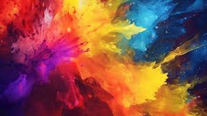 Vibrant Paint Background With Colorful