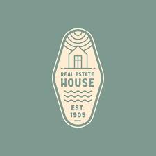 Minimalist Real Estate House Badge Icon