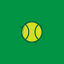 Tennis Ball Stuck On Wall Logo Symbol