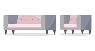 Soft Sofa And Armchair Icon Set