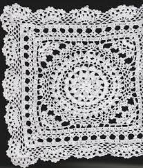 Handmade Crochet Lace Square Doily