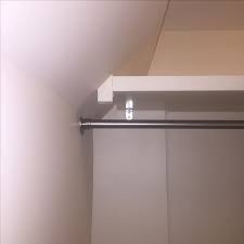 Shelf On An Angled Wall Closet Rods
