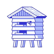 Wooden Bee House And Insect Hotel Icon