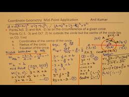 Find Equation Of Circle Given Two