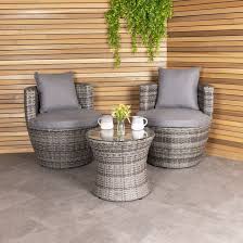 Charles Bentley 3 Piece Stacking Rattan