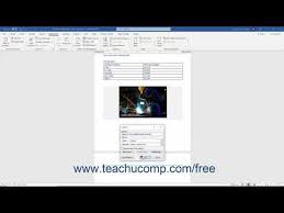Add Captions In Word Instructions