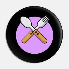 Fork And Spoon Cartoon Vector Icon