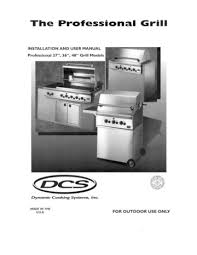 Dcs Dcs27 Bqr Bbq And Gas Grill Owner S