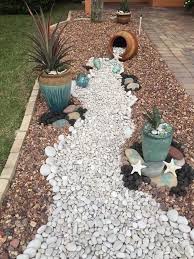Front Yard White Rock Landscaping Ideas