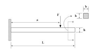 a fixed free cantilever beam deflection
