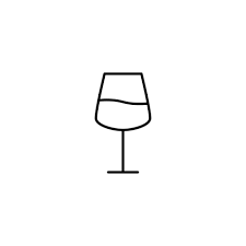 Red Wine Glass Icon With Half Filled