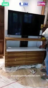 Teak Wood Wooden Tv Wall Unit Laminate
