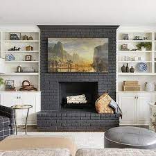 White Painted Brick Living Room