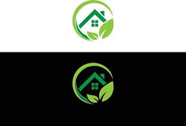 Green Leaf House Logo And Icon Design