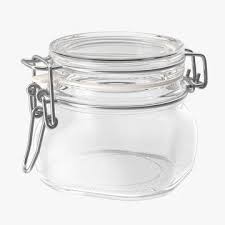 Hinged Glass Kitchen Jars 03 3d Model