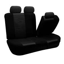 Fh Group Fabric 47 In X 23 In X 1 In Deluxe 3d Air Mesh Full Set Seat Covers Black