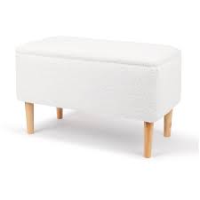 White Teddy Storage Bench With Lots Of