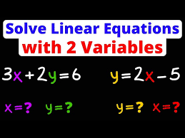 Solve Linear Equations With 2 Variables