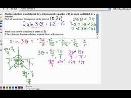 Trig Eq With An Angle Multiplied