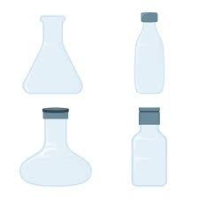 Vintage Laboratory Bottles Vector