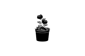 Spring Flower Pot 12 Solid Icon Graphic