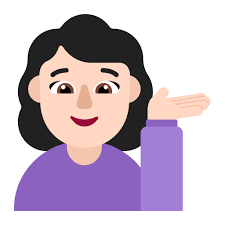 Woman Tipping Hand Flat Light Icon