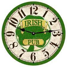 Pub Clock Irish Pub Clock Shamrock