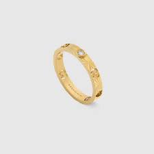 Gucci Icon 18k Diamond Heart Ring Size 20 Yellow Gold Yellow Gold