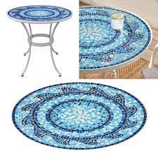 Mosaic Steel Patio Garden Tables For