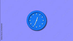 3d Wall Clock Icon On Blue Light