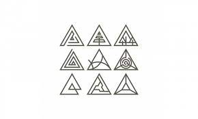 Abstract Triangle Line Art Logo Icon