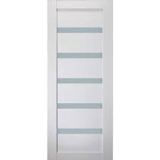 Stile Doors 5nlse 30 80 138 30 Inch X 80 Inch Primed 5 Lite Narrow Satin Etched Glass 2 1 2 Inch