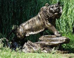 Bengal Tiger Life Size Bronze Metal