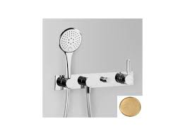 Icon Lever Knurled Wall Mixer Set With