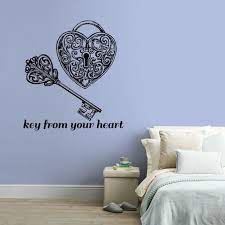 Key From Your Heart Lock Tattoo Wall