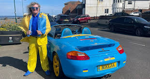 Blue Porsche To Support Ukraine